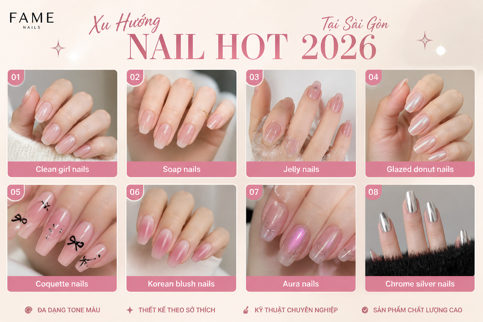 Xu hướng nail hot 2026